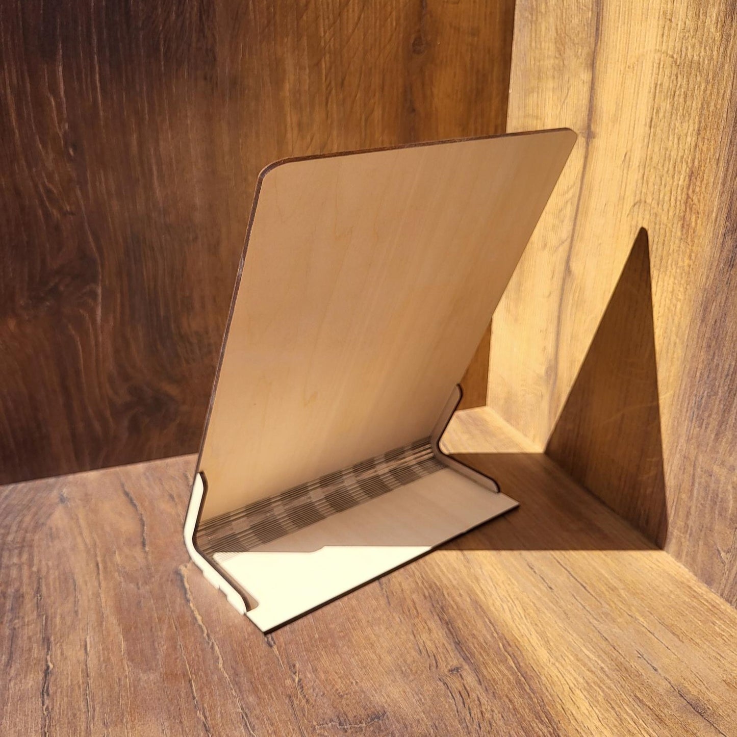 🪵 Cadre incurvé en bois à poser – Gravure photo personnalisée