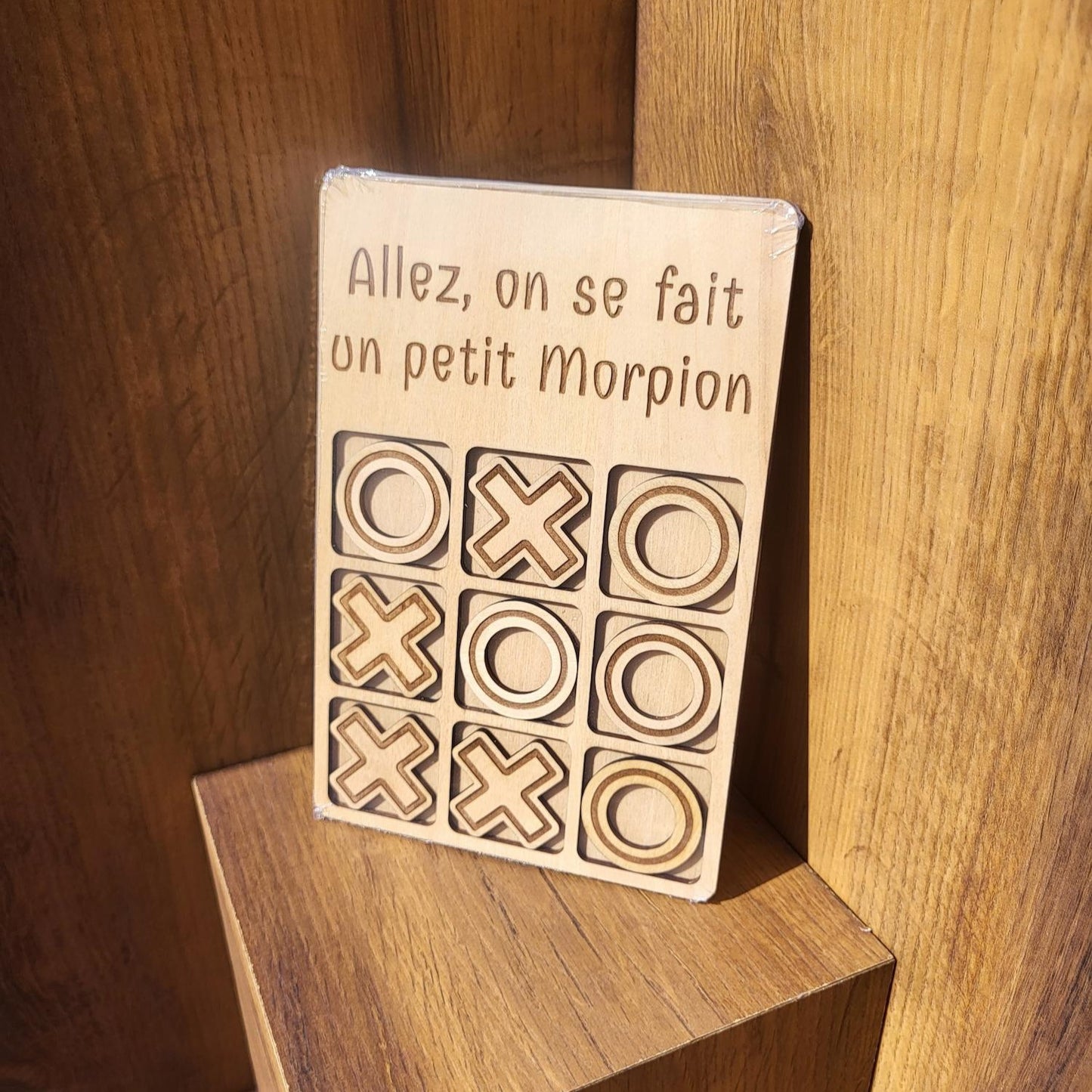 🎮 Mon petit morpion – Jeu en bois personnalisé