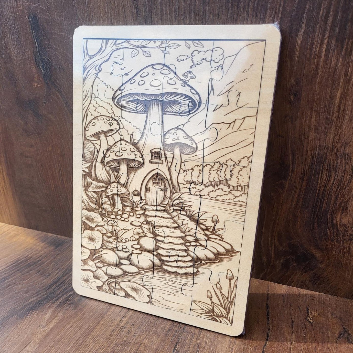 🧩 Puzzle en bois personnalisé – Gravure photo, dessin ou illustration