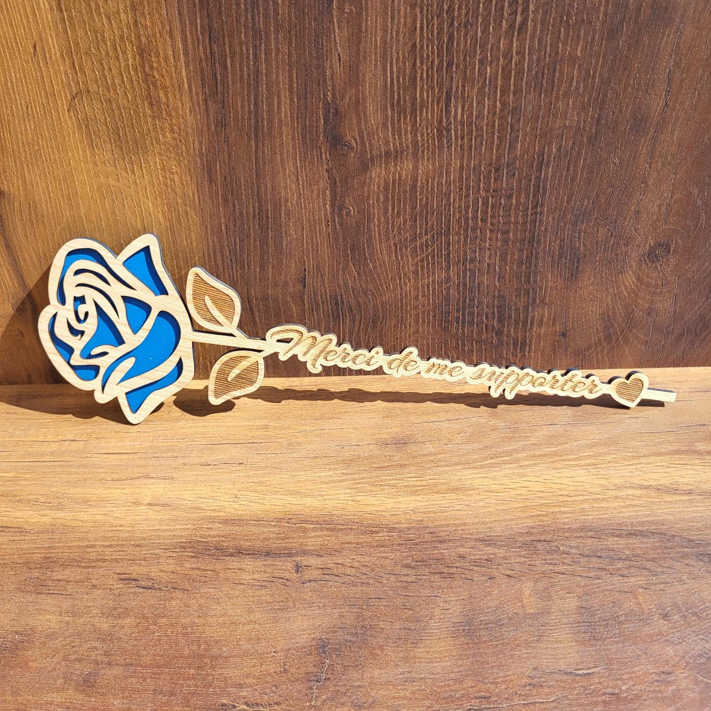 🌹 Rose en bois personnalisée – Petite ou grande