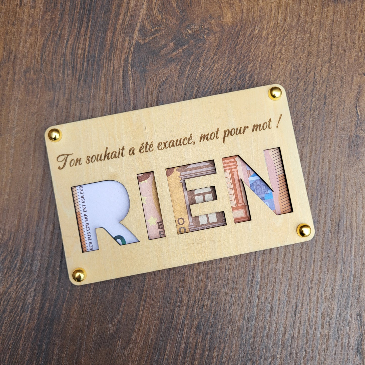 Porte-billet en bois